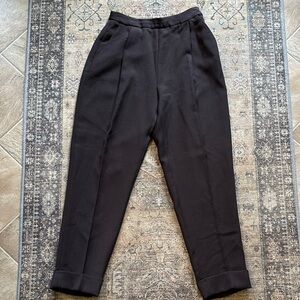 Vintage Burberry Women’s Chocolate Tapered Dress Pants